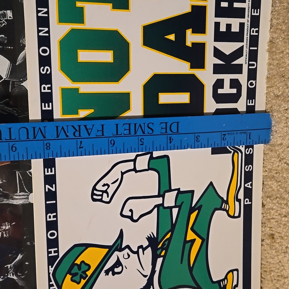 Vintage Notre Dame Locker Room Sign Made In Usa Offically Licensed - Picture 9 of 11